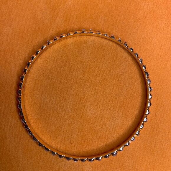 Beautiful Crystal Bangle in Gold plate, Vintage          REDUCED - Picture 3 of 4